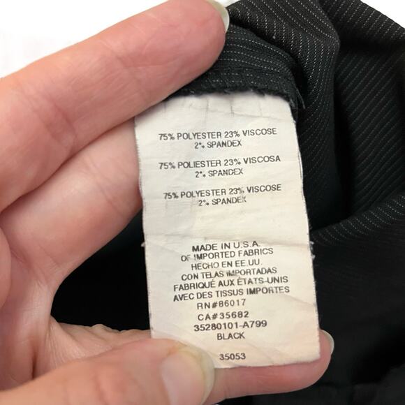 Y2K Bebe Pedal Pusher Capri Pants Size 2 Pinstripe Low Rise Cuffed Retro Pinup - Picture 10 of 11